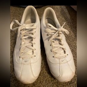 White Nike cheer shoes